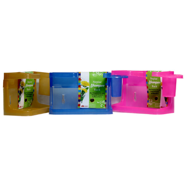 Plastic Multipurpose Bathroom Shelf Wall Holder - Image 2
