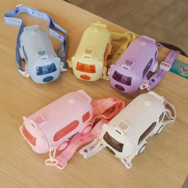 School bottle, car shape