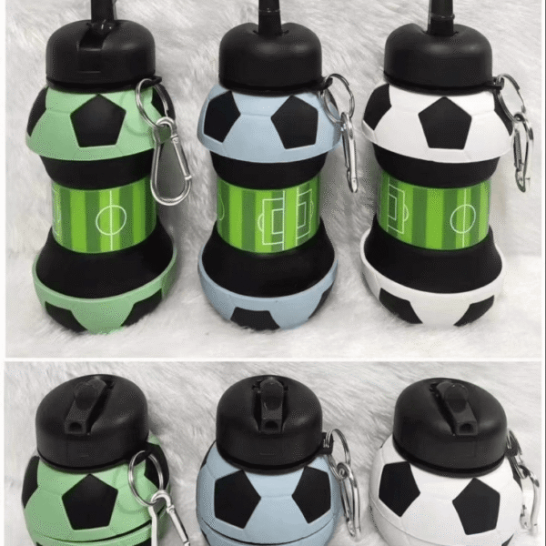 School bottle, football shape silicon bottle, foldable bottle