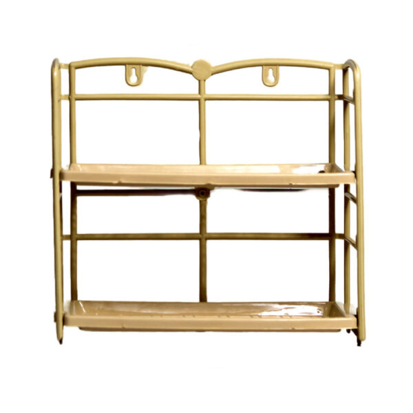 Two Layer Plastic Bathroom Corner Rack - Image 2