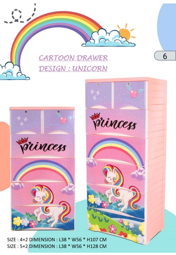 Cartoon drawer (unicorn)