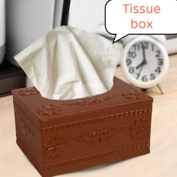 Wooden tissue box